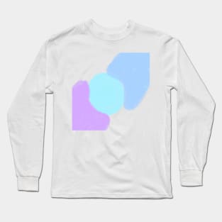 Blue purple watercolor art Long Sleeve T-Shirt